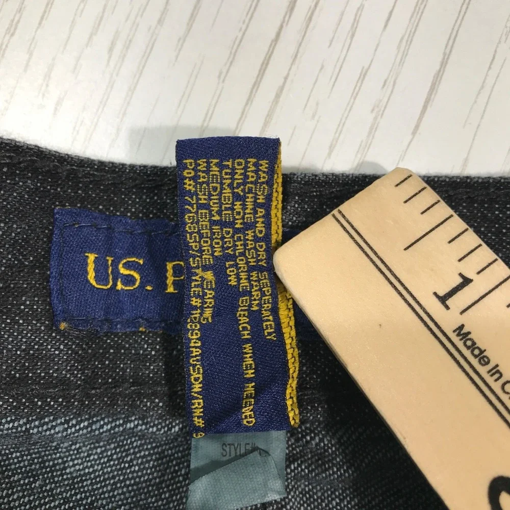 Vintage Beverly Hills Polo Club Jeans Men 38x30 Black Wide Leg Hip Hop 90s Baggy